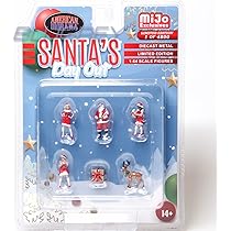 ラスト1！　クリスマス♪　サンタ　フィギュアセット　アメリカンジオラマ　1/64 Amazon.co.jp: アメリカン ジオラマ 1/64 フィギア サンタズ デイ